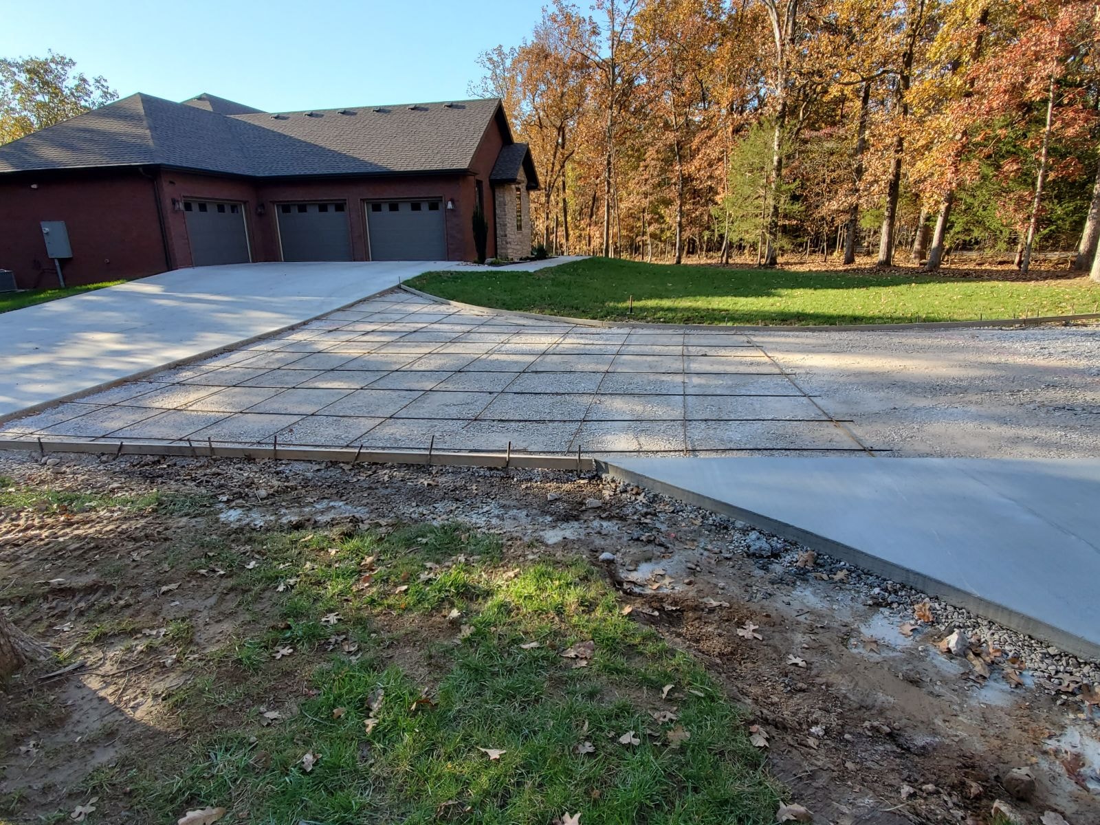 Commercial concrete flatwork pour — large parking lot and pad work by Right Choice Development