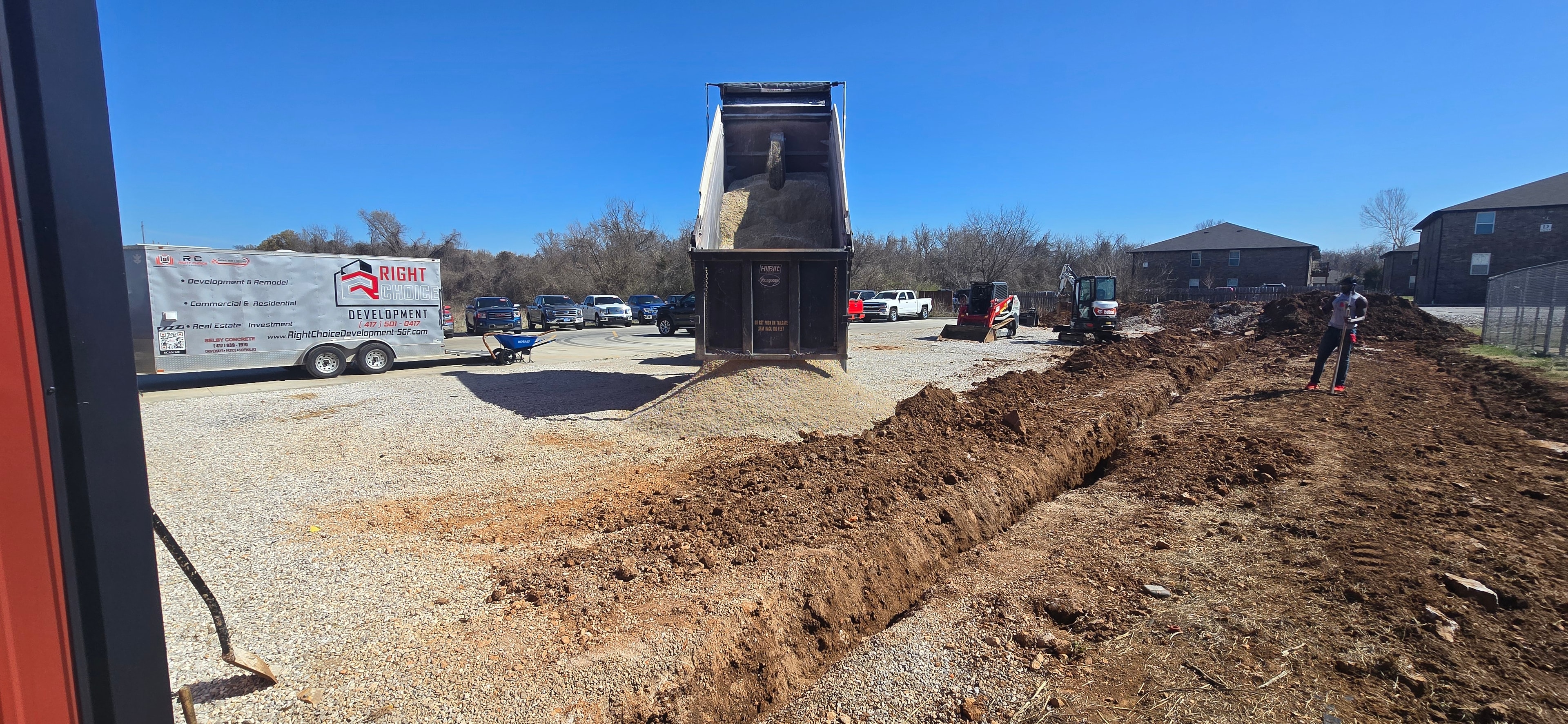 Residential driveway rebar grid ready for concrete pour — Right Choice Development Springfield MO